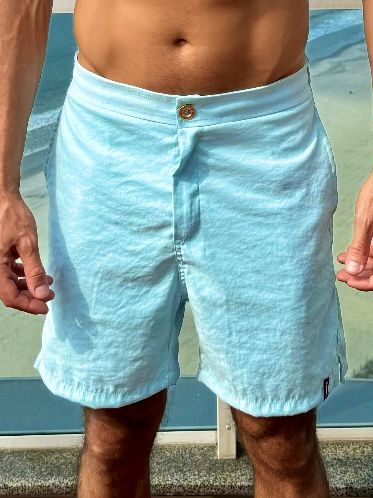 SHORT SOFT BOTÃO BABY BLUE