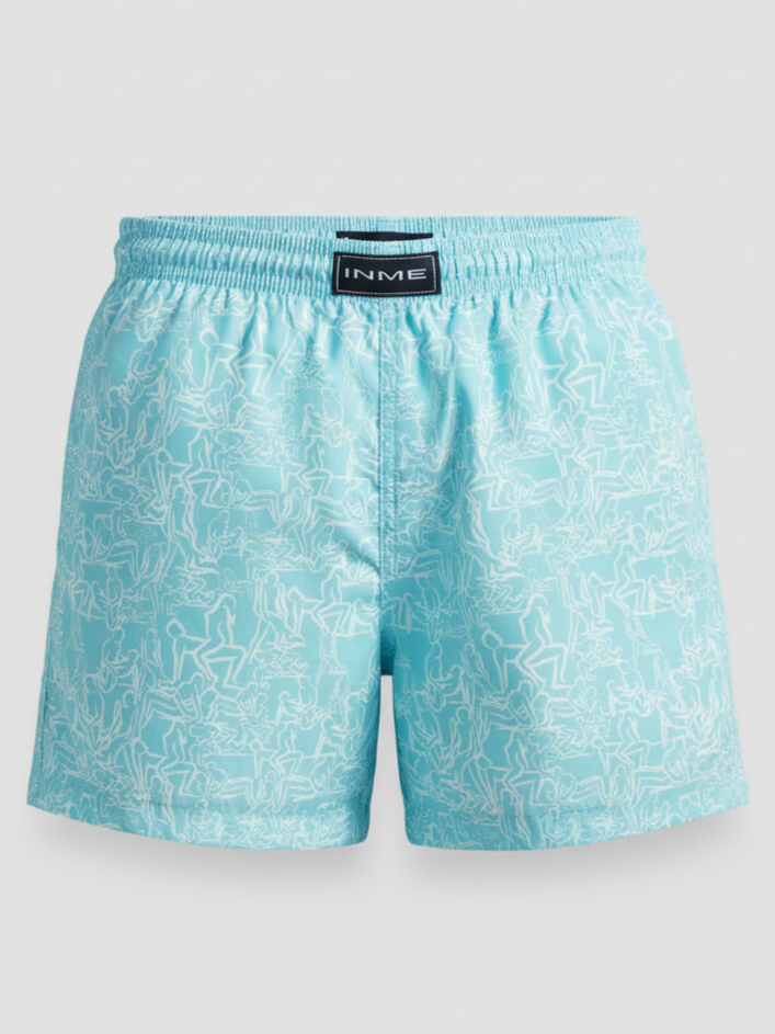 SHORTS ELASTIC KAMASUTRA AZUL E BRANCO