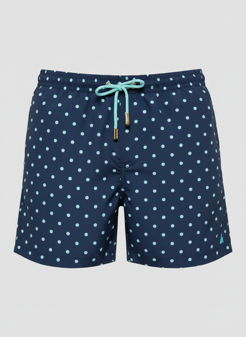 SHORTS ELASTIC POA MINT NAVY