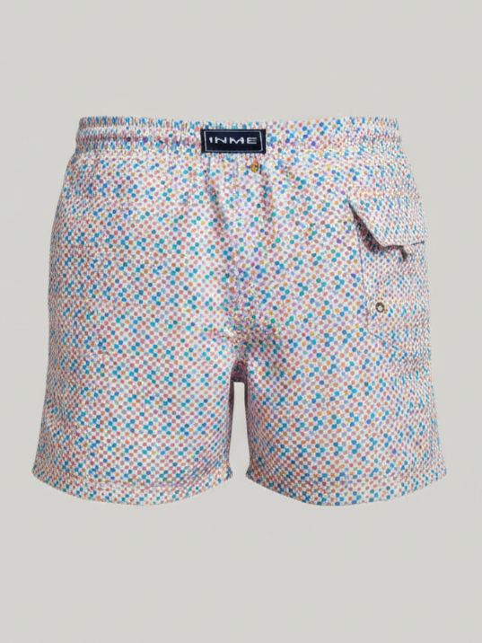 SHORTS ELASTIC QUADRICULADO COLOR LARANJA