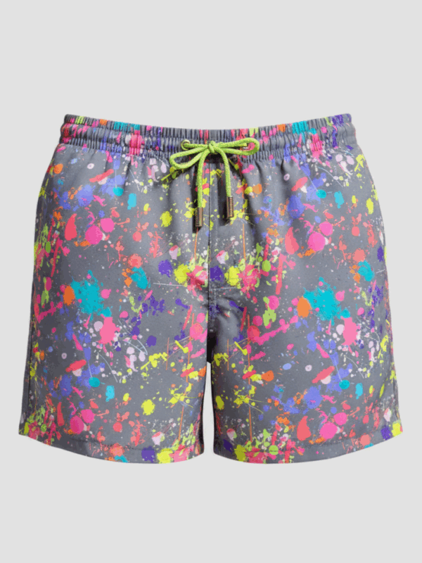 SHORTS ELASTIC RESPINGOS FUNDO CINZA
