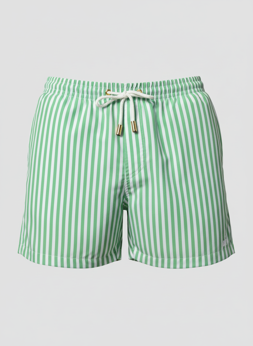 SHORTS ELASTIC LISTRA VERDE CLARO