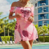 VESTIDO CIGANINHA FOLHAGEM ROSA