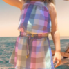 VESTIDO GOLA QUADRICULADO GRANDE INFANTIL