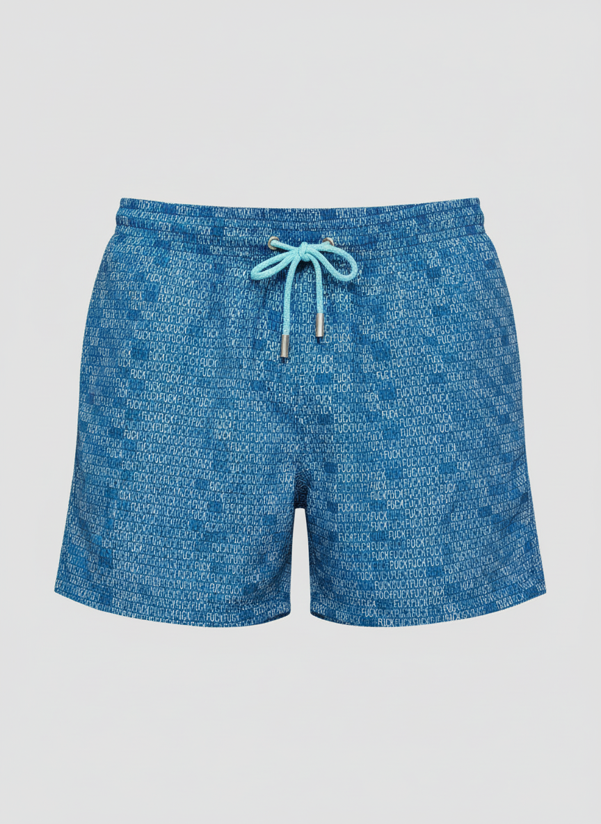 SHORTS ELASTIC MINI FUCK AZUL