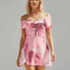 VESTIDO CIGANINHA FOLHAGEM ROSA