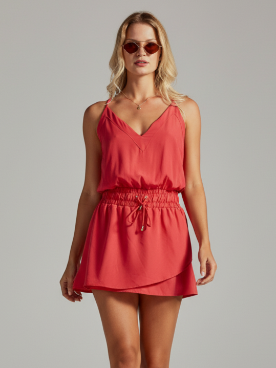 VESTIDO CURTO ALÇA CEREJA