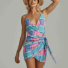VESTIDO CURTO AMARRAR ALÇA XADREZ COLOR CANDY