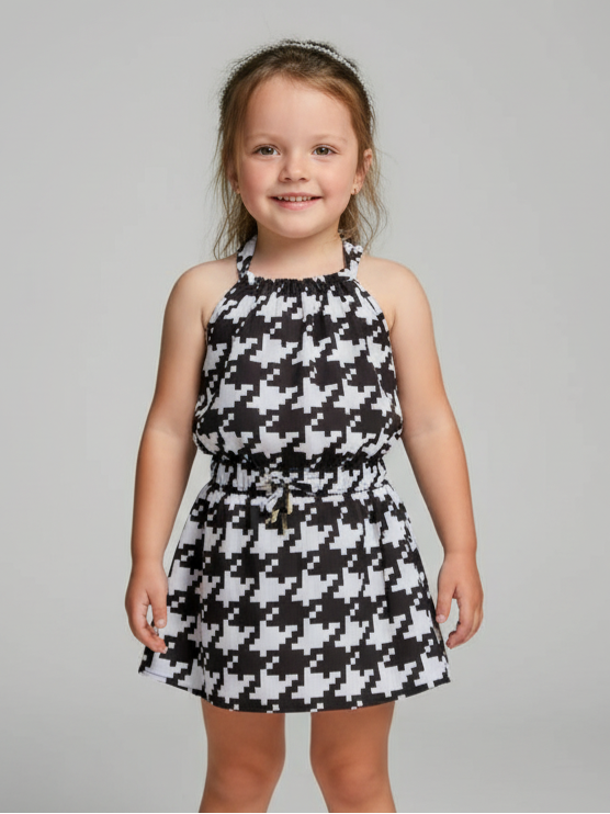 VESTIDO GOLA PIED POULE INFANTIL