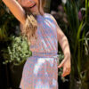 VESTIDO GOLA QUADRICULADO LARANJA INFANTIL