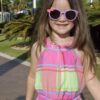 VESTIDO GOLA XADREZ ROSA/VERDE INFANTIL