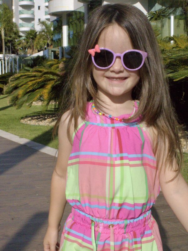 VESTIDO GOLA XADREZ ROSA/VERDE INFANTIL - Image 4