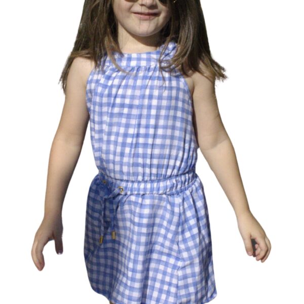 VESTIDO GOLA XADREZ LILÁS INFANTIL