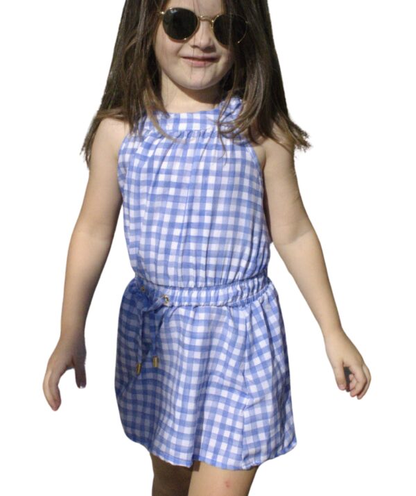 VESTIDO GOLA XADREZ LILÁS INFANTIL