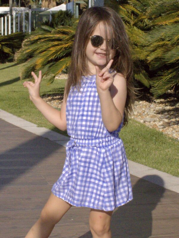 VESTIDO GOLA XADREZ LILÁS INFANTIL - Image 2