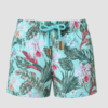 SHORTS ELASTIC FLORAL FUNDO MINT INFANTIL