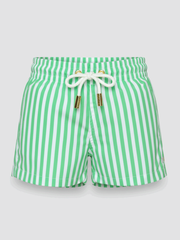 SHORTS ELASTIC LISTRA VERDE CLARO INFANTIL