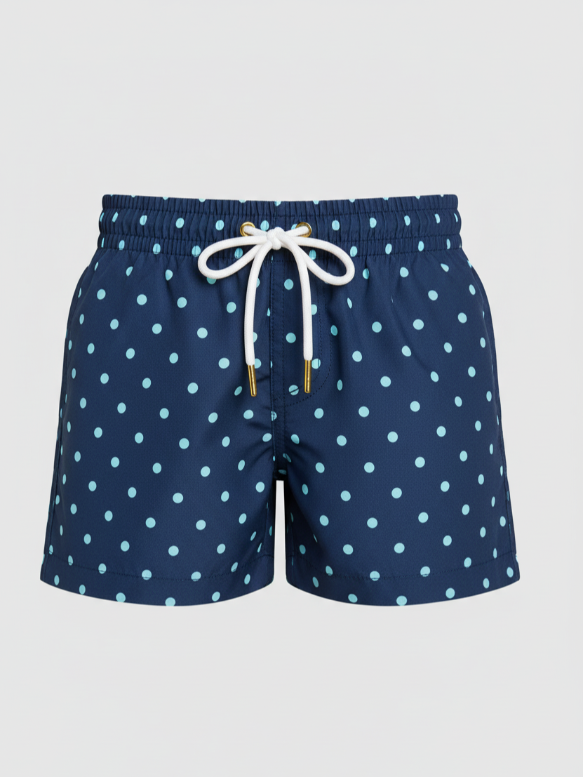 SHORTS ELASTIC POA MINT NAVY INFANTIL
