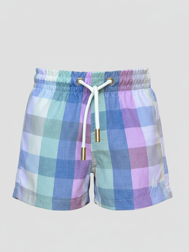 SHORTS ELASTIC QUADRICULADO GRANDE INFANTIL