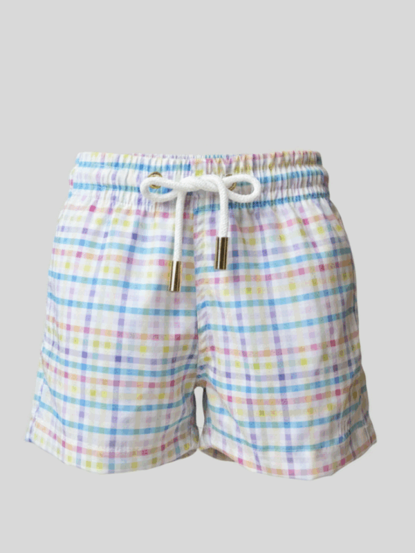 SHORTS ELASTIC XADREZ COLORS MINI INFANTIL