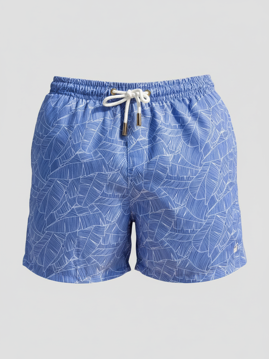 SHORTS ELASTIC BANANEIRA BRANCA E AZUL