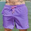 SHORT ELASTIC MONOGRAMA ROXO E ROSA