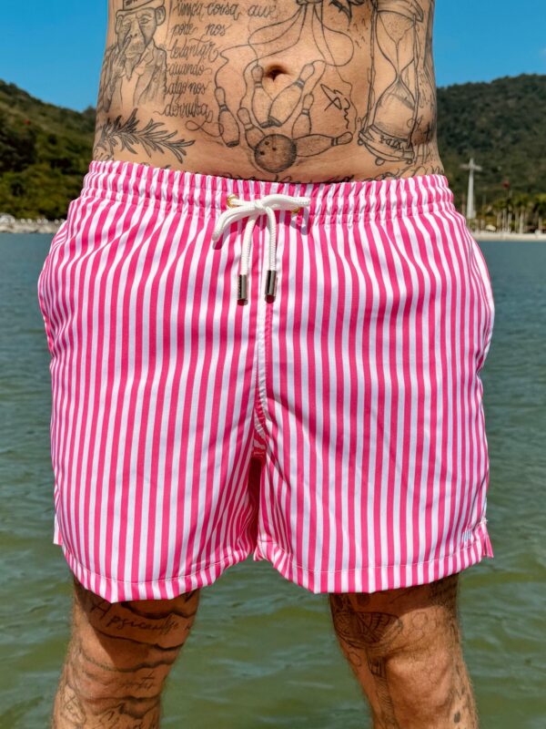 SHORT ELASTIC LISTRA ROSA