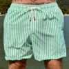 SHORT ELASTIC LISTRA VERDE CLARO