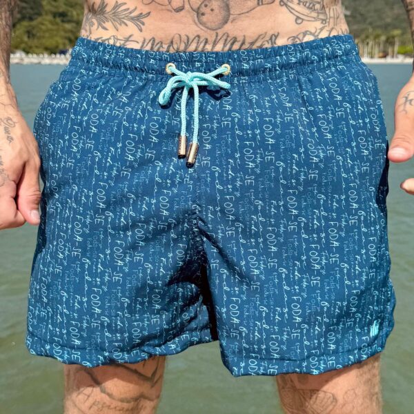 SHORT ELASTIC FODA-SE AZUL NAVY