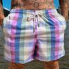 SHORT ELASTIC QUADRICULADO GRANDE