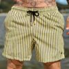 SHORT ELASTIC LISTRA AMARELO E CINZA