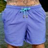 SHORT ELASTIC MONOGRAMA ROXO E AZUL