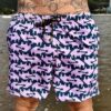 SHORT ELASTIC RINOSEX ROSA E NAVY