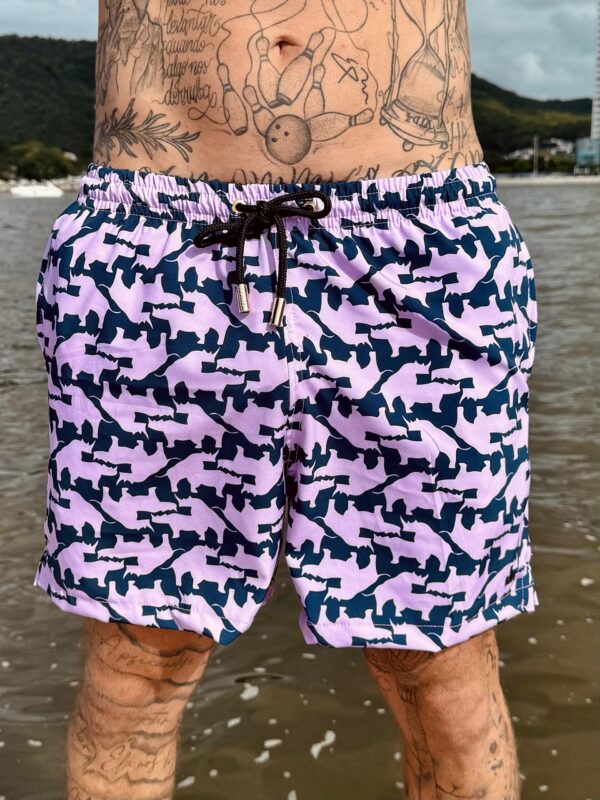 SHORT ELASTIC RINOSEX ROSA E NAVY
