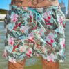 SHORT ELASTIC FLORAL FUNDO MINT