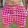 SHORT ELASTIC PIED POULE ROSA