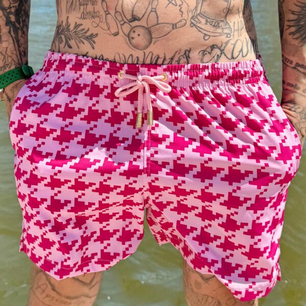 SHORT ELASTIC PIED POULE ROSA