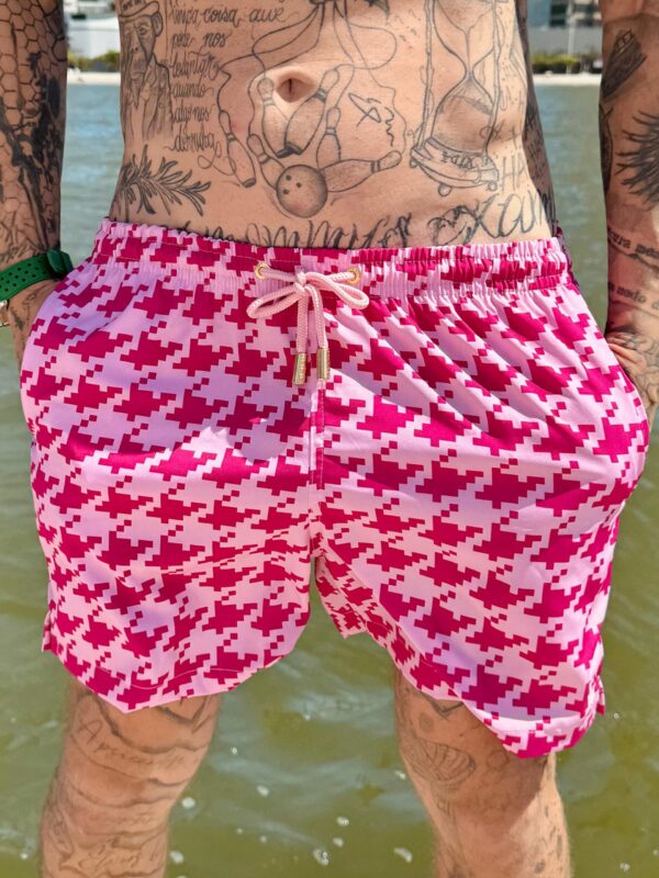 SHORT ELASTIC PIED POULE ROSA