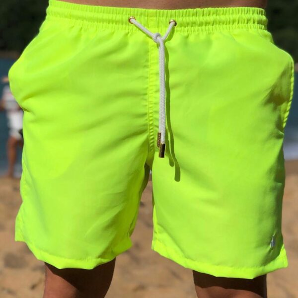 SHORT SOFT CADARÇO AMARELO NEON