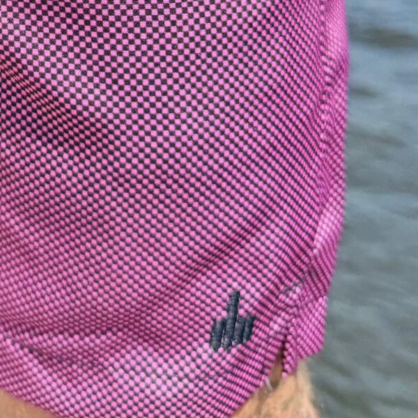 SHORT ELASTIC MICRO QUADRICULADO ROSA E PRETO