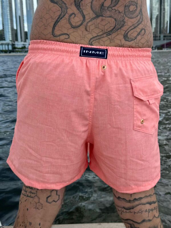 SHORT ELASTIC LINHO PRINT CORAL - Imagem 6