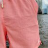 SHORT ELASTIC LINHO PRINT CORAL