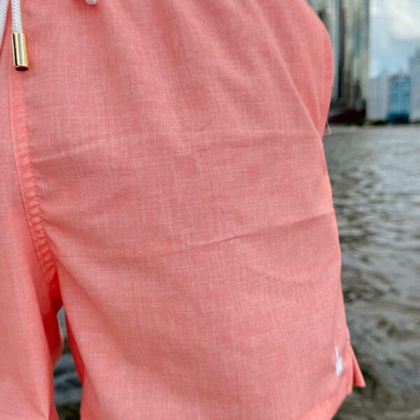 SHORT ELASTIC LINHO PRINT CORAL