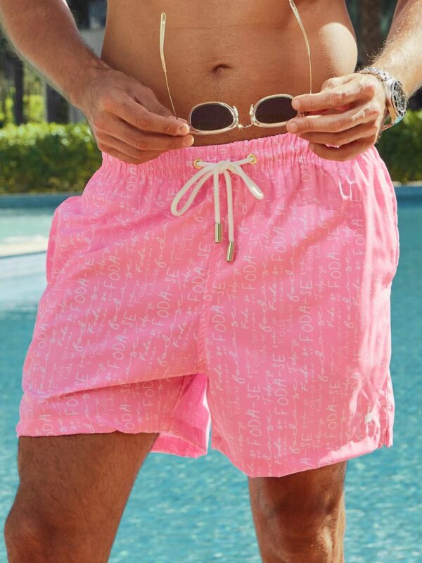 SHORT ELASTIC FODA-SE ROSA