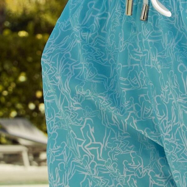 SHORT ELASTIC KAMASUTRA AZUL E BRANCO