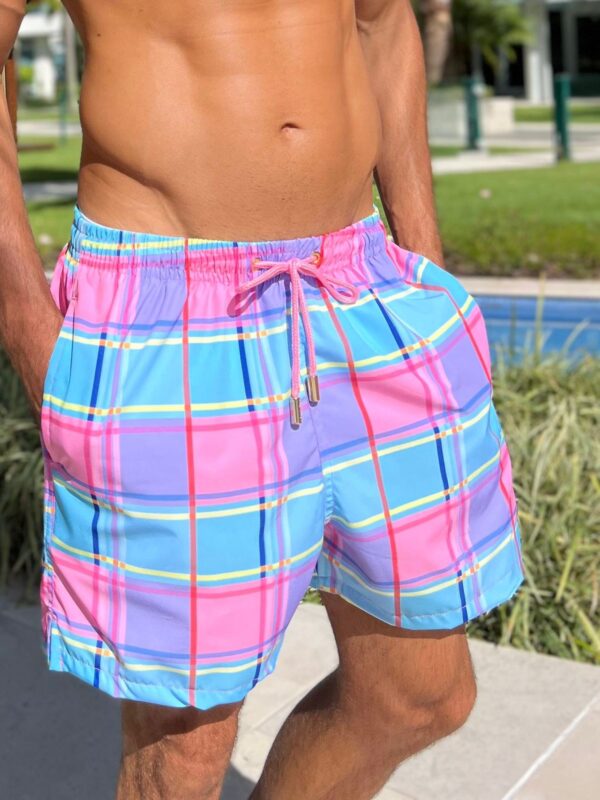 SHORT ELASTIC XADREZ COLORS CANDY - Imagem 3