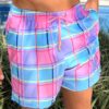 SHORT ELASTIC XADREZ COLORS CANDY