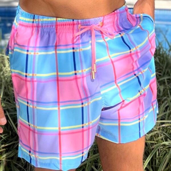 SHORT ELASTIC XADREZ COLORS CANDY
