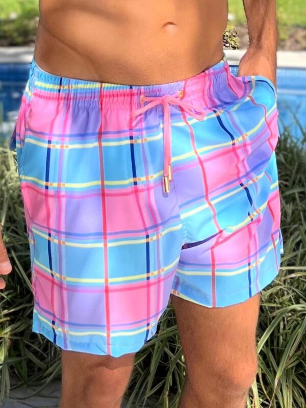 SHORT ELASTIC XADREZ COLORS CANDY