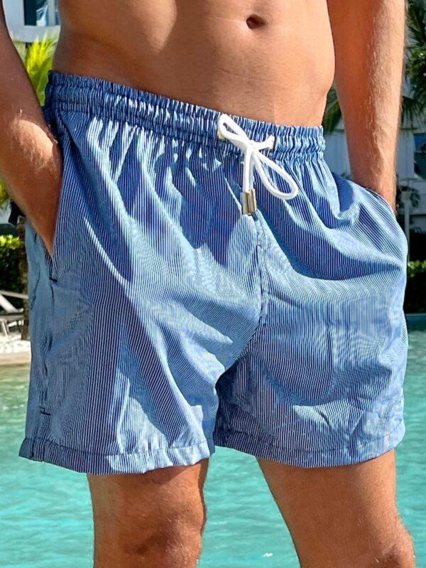 SHORT ELASTIC MICRO LISTRAS NAVY - Imagem 6